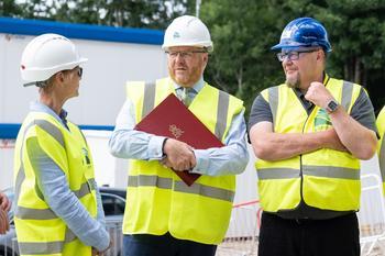 Angela Osborne, George Freeman MP and Gavin Sutton