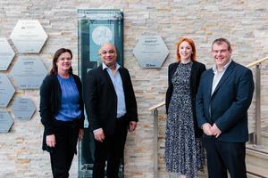 Unveiling of commemorative plaque at Alderley Park