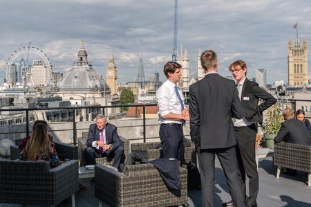 Attendees reassembled for a wash-up and reception with a view over central London..jpg