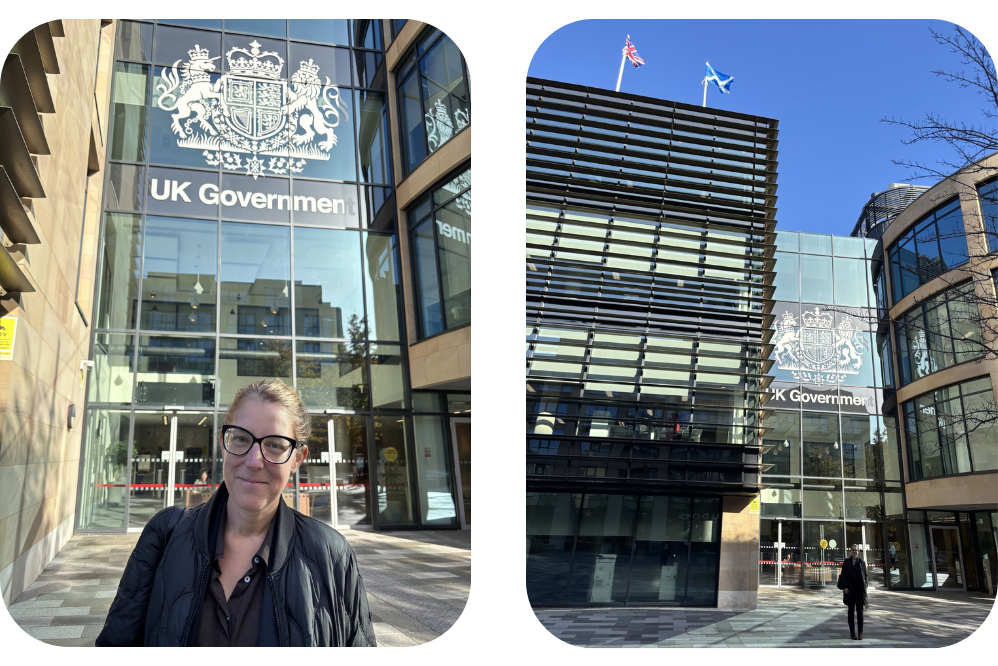 Jane Wall visiting Scottish Enterprise and UK Gov (BIST) in Edinburgh
