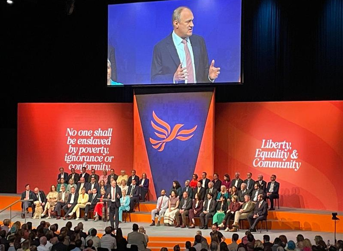 Ed Davey speaking at Lib Dem conference 2026
