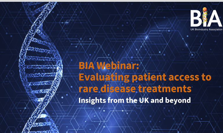 BIA webinar recording - Evaluating patient access to rare disease treatments: insights from the UK and beyond